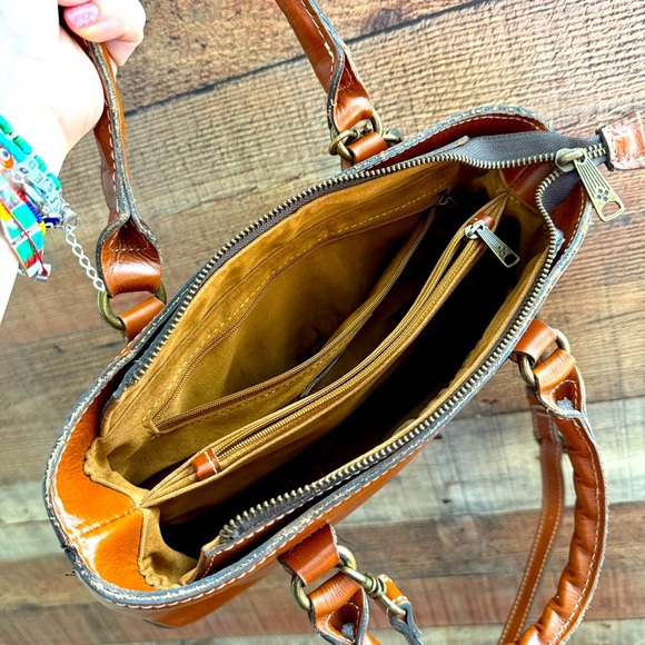 NWOT Patricia Nash Heritage Collection Angela Brown Leather Satchel/Crossbody - Picture 13 of 16